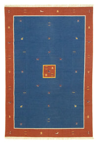 Kelim tapijt - Trendy - 300 x 200 cm - blauw