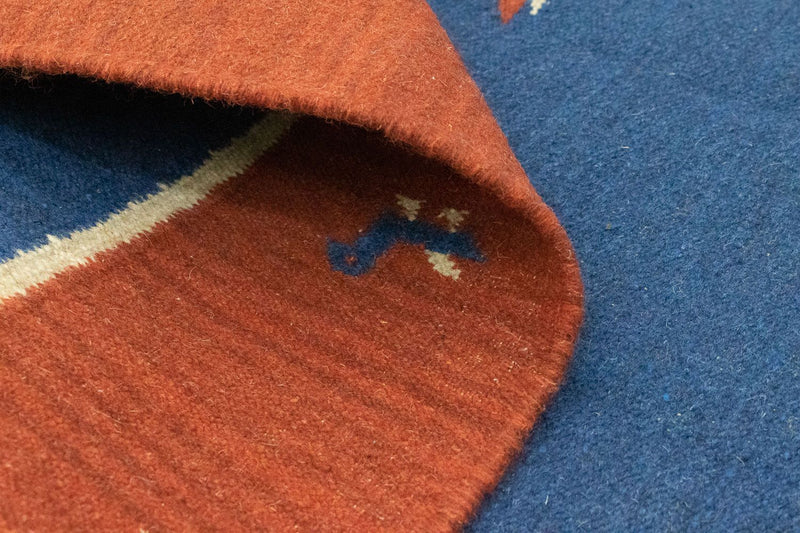 Kelim tapijt - Trendy - 300 x 200 cm - blauw