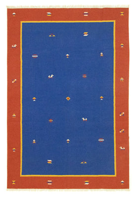 Kelim tapijt - Trendy - 300 x 200 cm - blauw