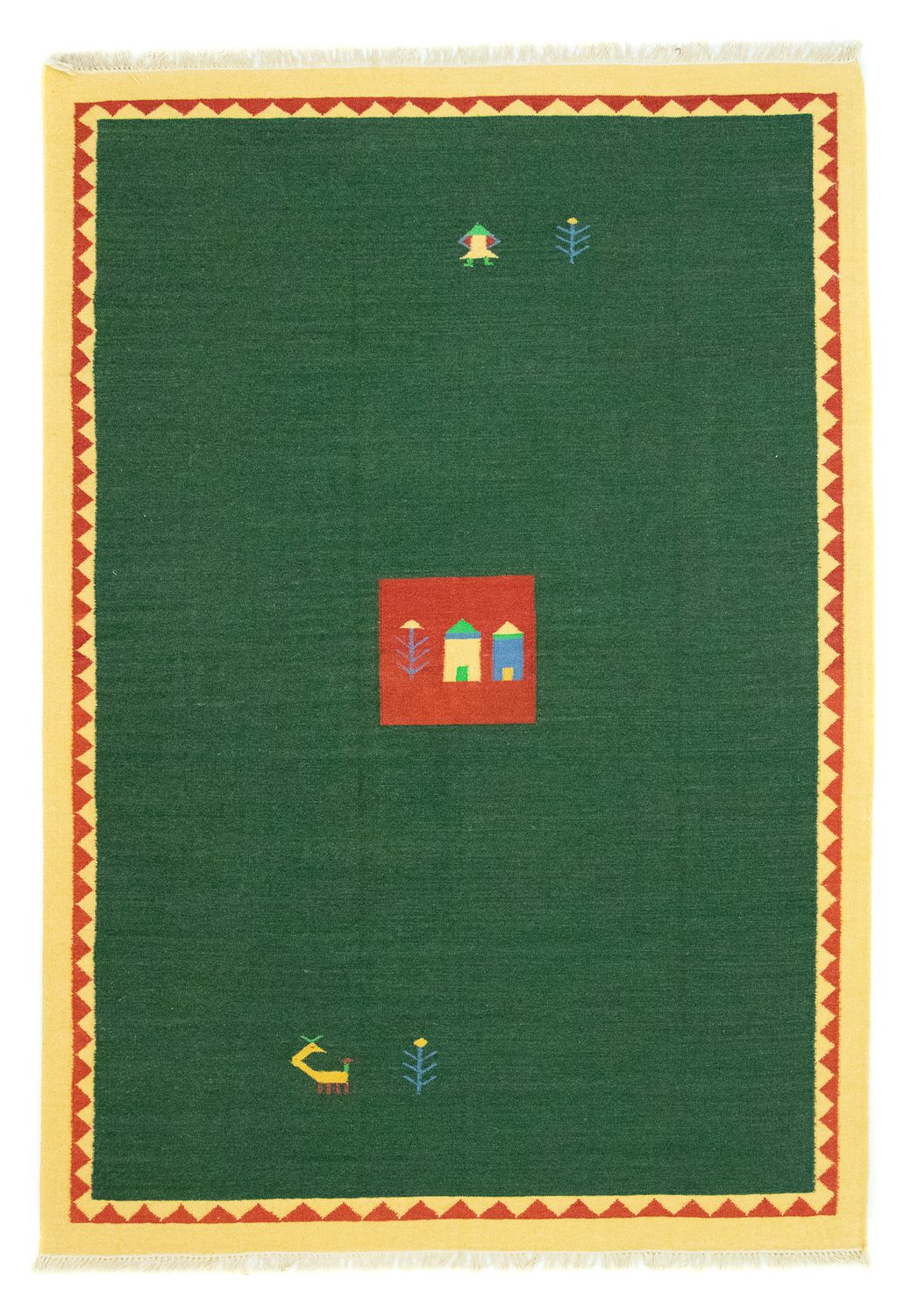 Kelim tapijt - Trendy - 300 x 200 cm - donkergroen