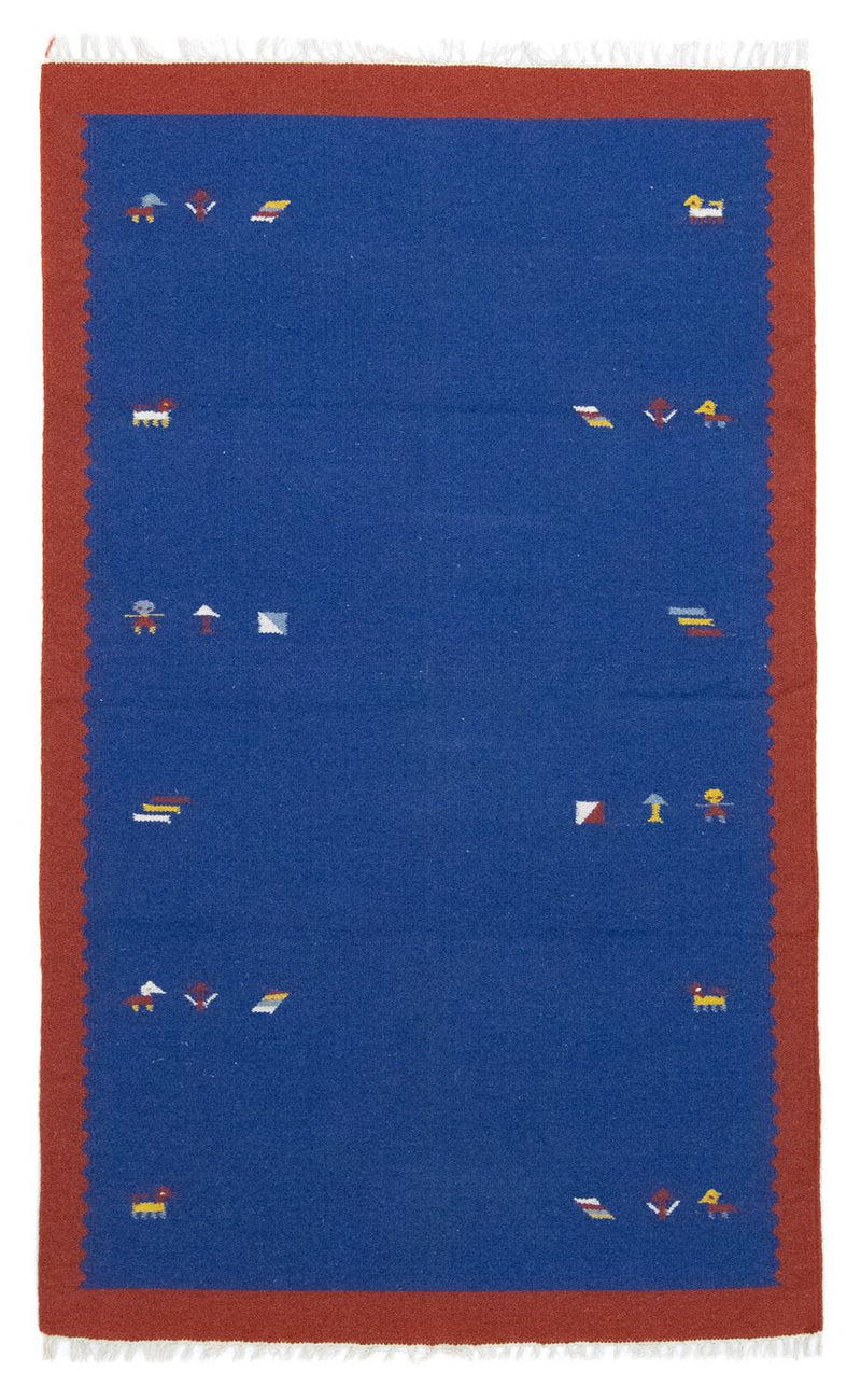 Kelim tapijt - Trendy - 180 x 120 cm - blauw