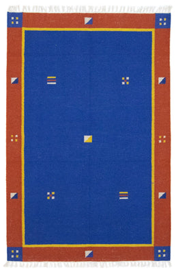 Kelim tapijt - Trendy - 180 x 120 cm - blauw