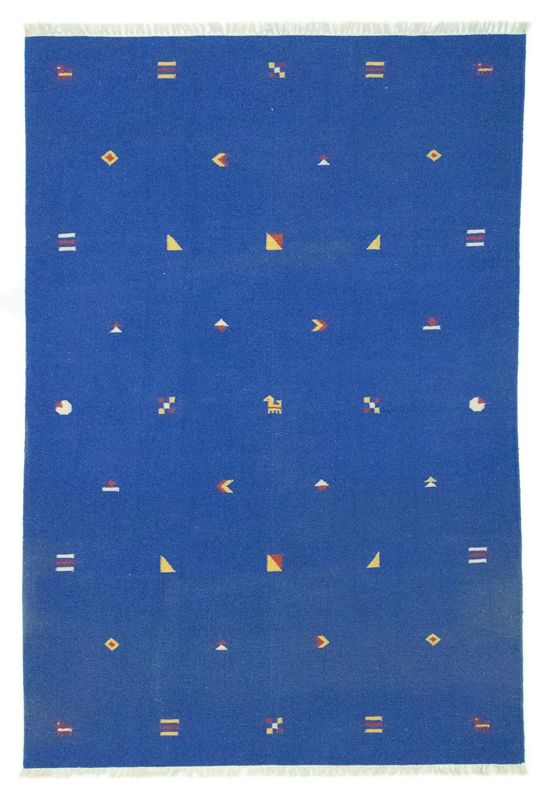 Kelim tapijt - Trendy - 300 x 200 cm - blauw