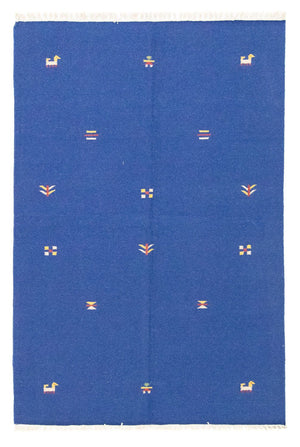 Kelim tapijt - Trendy - 200 x 140 cm - blauw