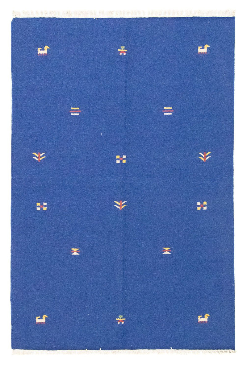 Kelim tapijt - Trendy - 200 x 140 cm - blauw