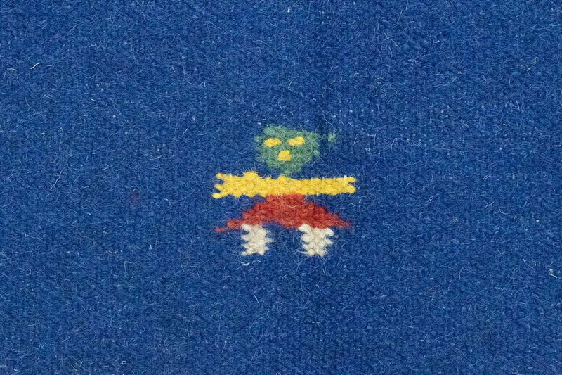 Kelim tapijt - Trendy - 200 x 140 cm - blauw