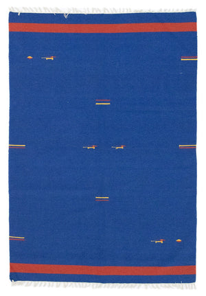 Kelim tapijt - Trendy - 200 x 140 cm - blauw