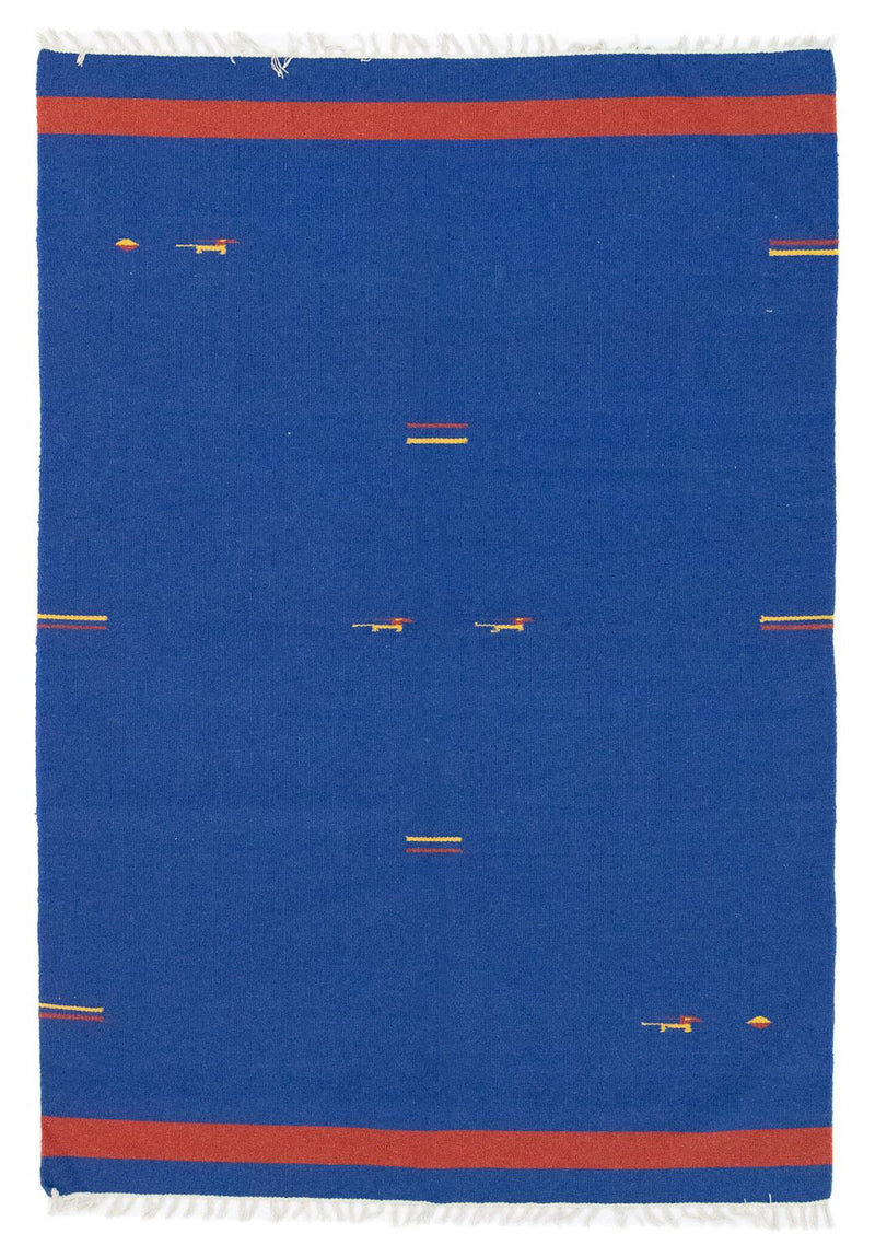 Kelim tapijt - Trendy - 200 x 140 cm - blauw