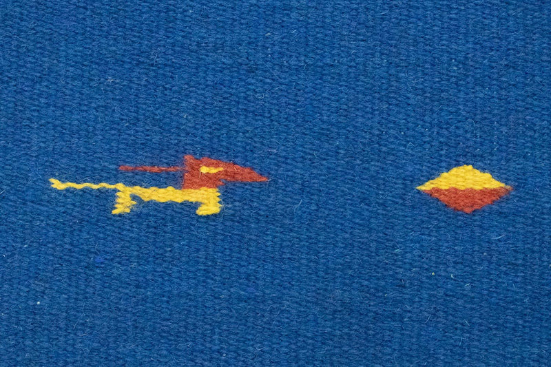 Kelim tapijt - Trendy - 200 x 140 cm - blauw