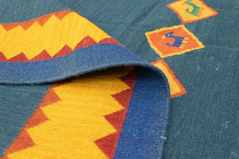 Kelim tapijt - Trendy - 300 x 200 cm - blauw