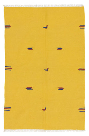 Kelim tapijt - Trendy - 200 x 140 cm - geel