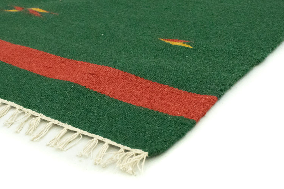 Kelim tapijt - Trendy - 180 x 120 cm - donkergroen