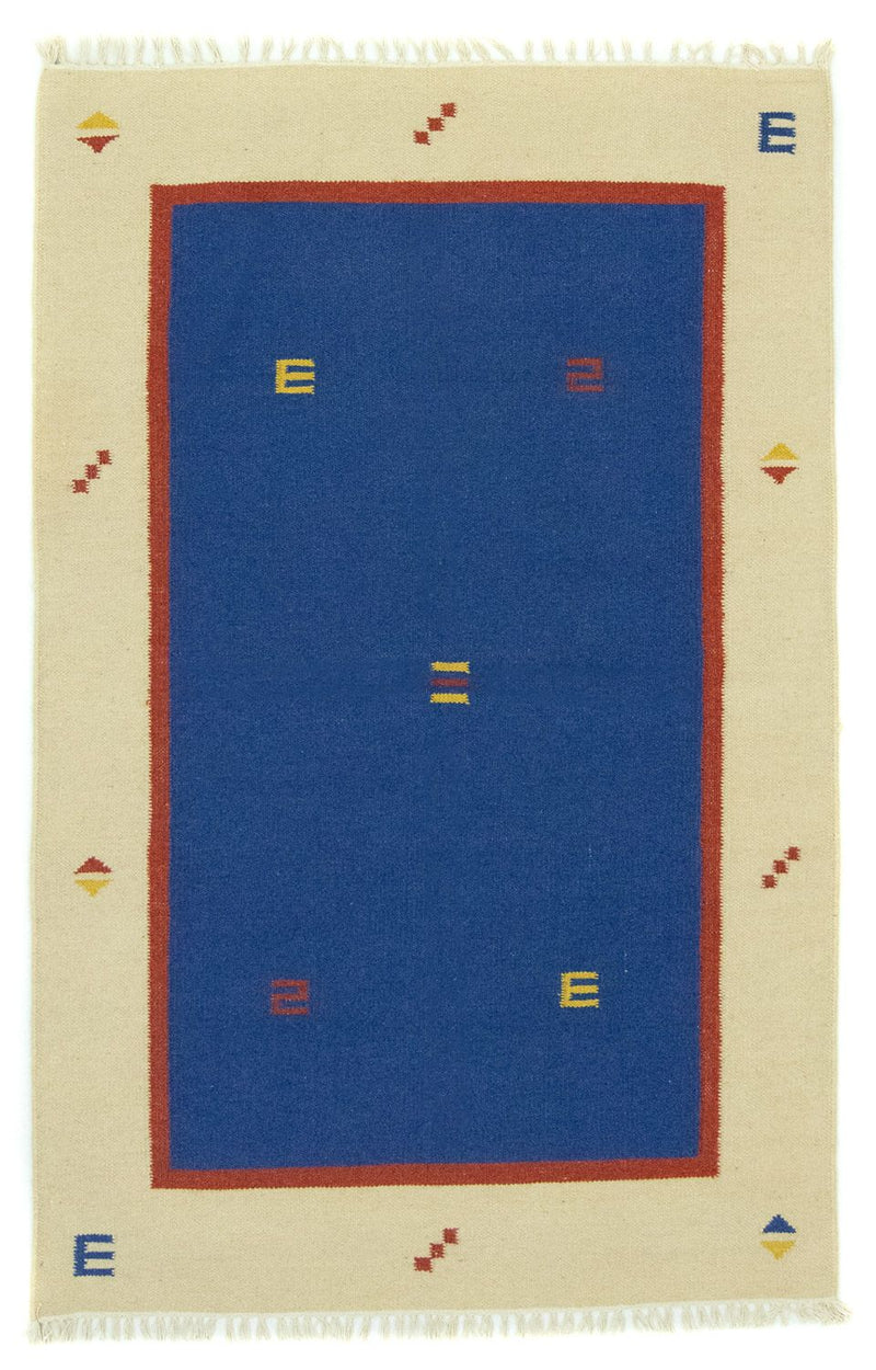 Kelim tapijt - Trendy - 180 x 120 cm - blauw