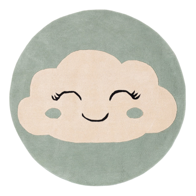 Kinderteppich Wolke rund