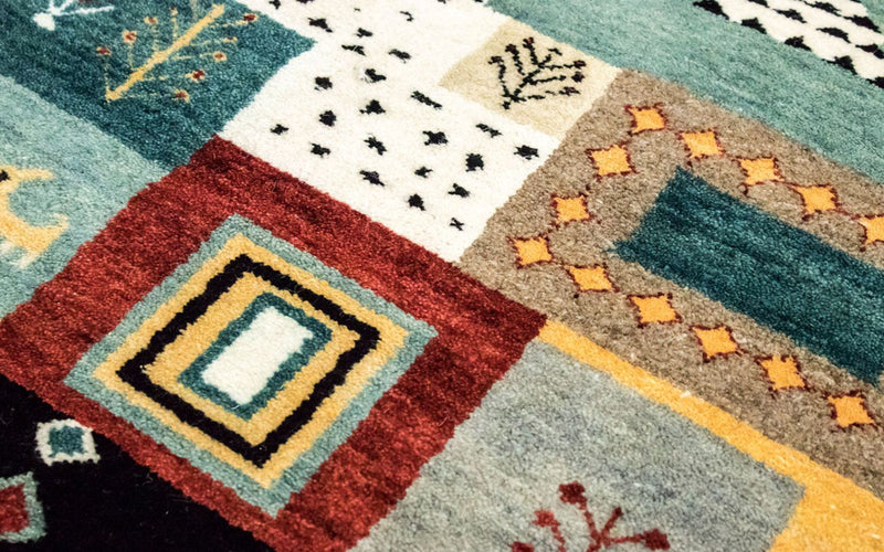 Gabbeh Tapijt - Loribaft Perzisch - 198 x 150 cm - gekleurd