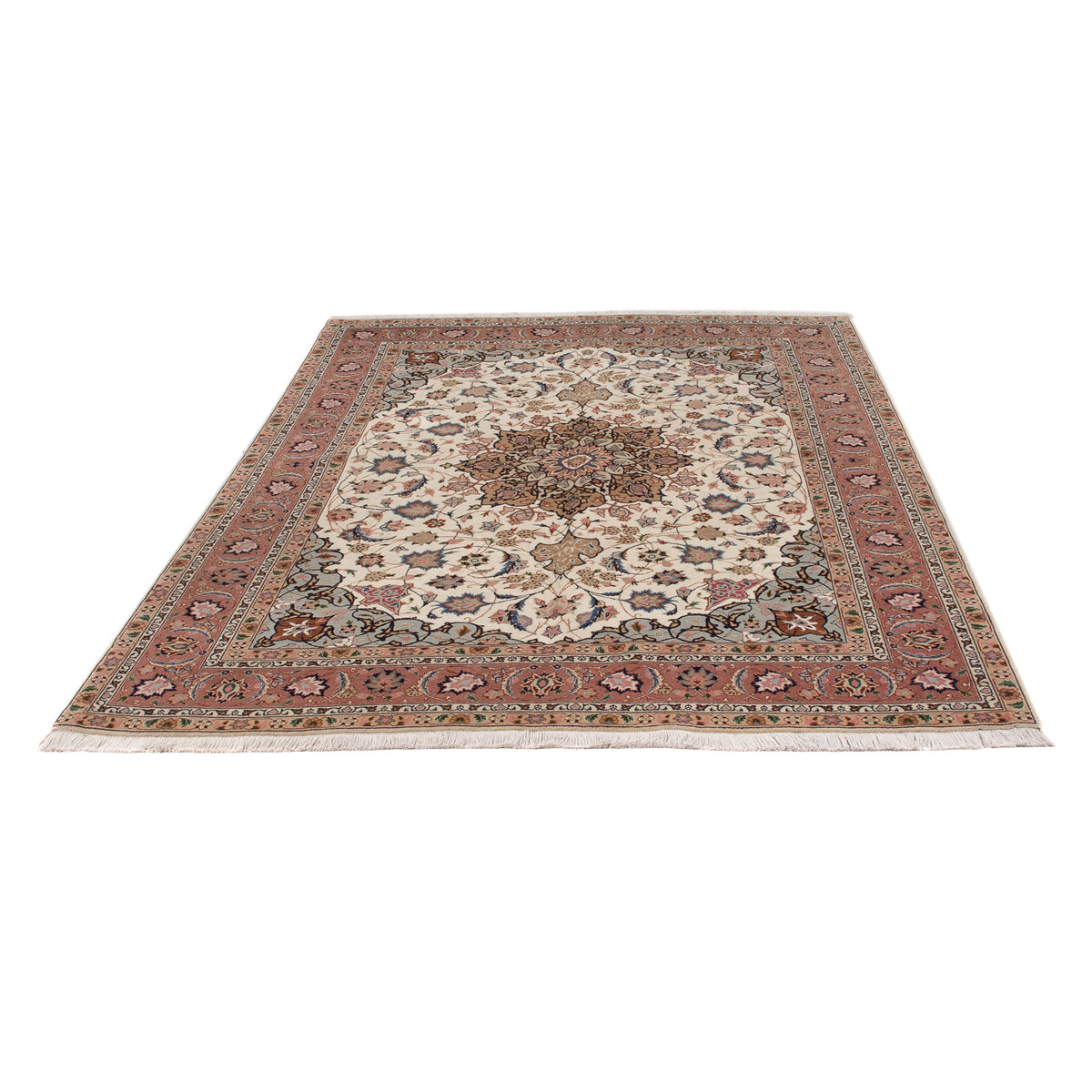 Perzisch tapijt - Tabriz - Royal - 214 x 149 cm - crème