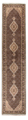 Loper Oosters tapijt - Tabriz - 372 x 81 cm - zwart