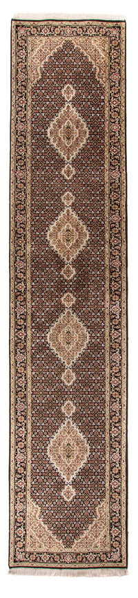 Loper Oosters tapijt - Tabriz - 372 x 81 cm - zwart