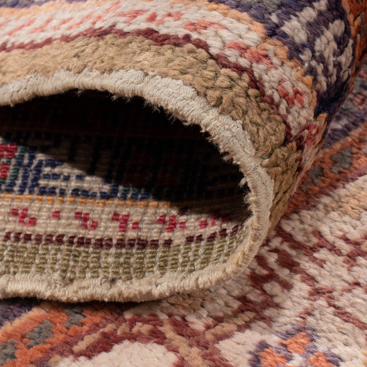 Zijden tapijt - Kayseri - 97 x 61 cm - veelkleurig