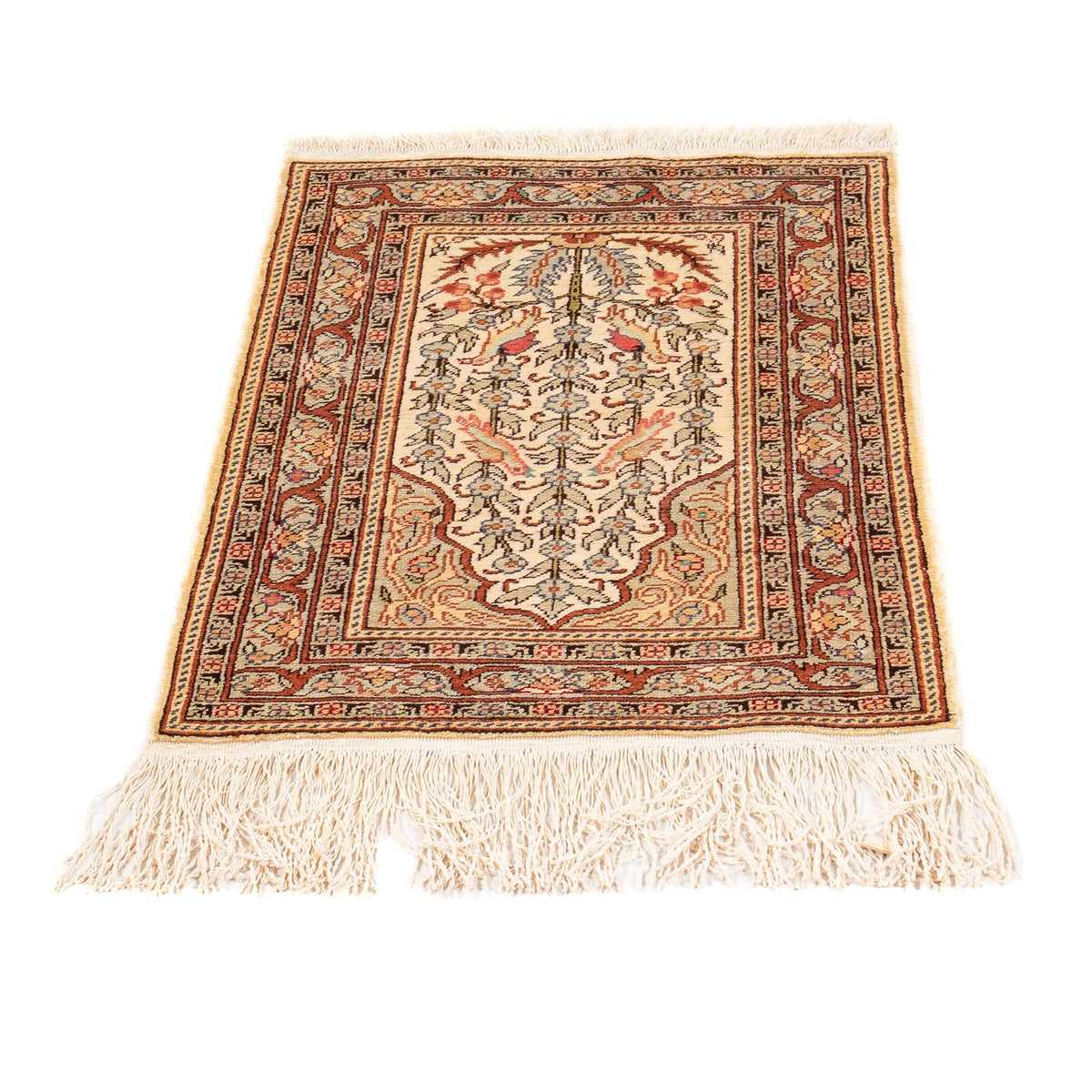Oosters tapijt - Hereke - 58 x 39 cm - beige