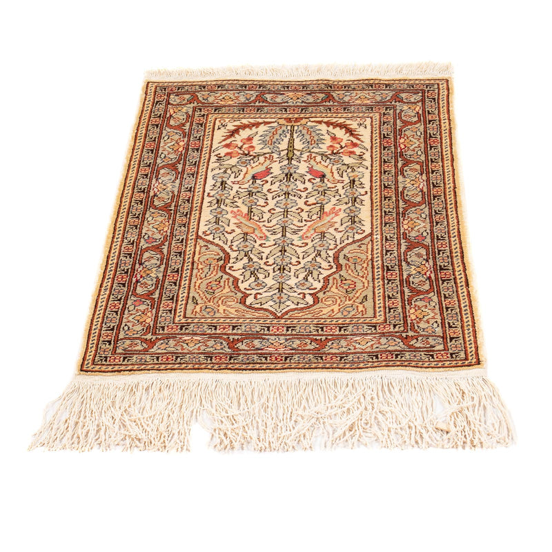 Oosters tapijt - Hereke - 58 x 39 cm - beige