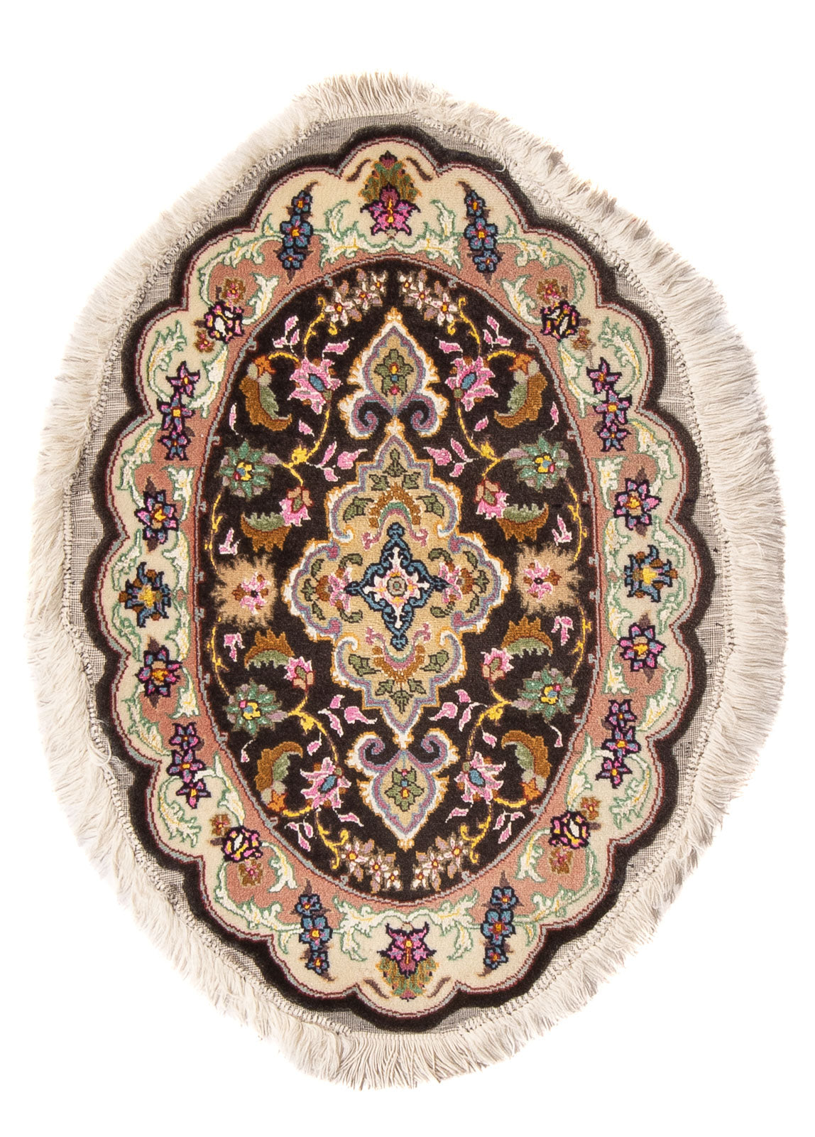 Perzisch tapijt - Tabriz - Royal ovaal  - 68 x 48 cm - zwart