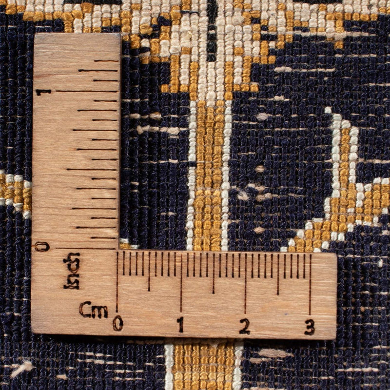 Zijden tapijt - Ghom Silk - Premium - 72 x 57 cm - donkerblauw