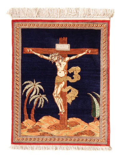 Qom zijde Tapijt 56x71cm - Perzisch tapijt