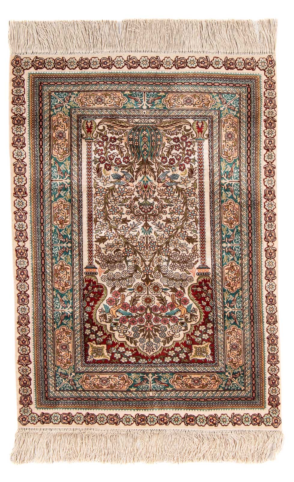 Oosters tapijt - Hereke - 91 x 62 cm - veelkleurig