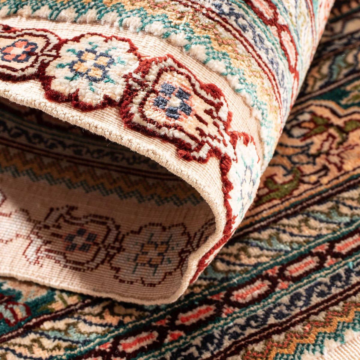 Oosters tapijt - Hereke - 91 x 62 cm - veelkleurig