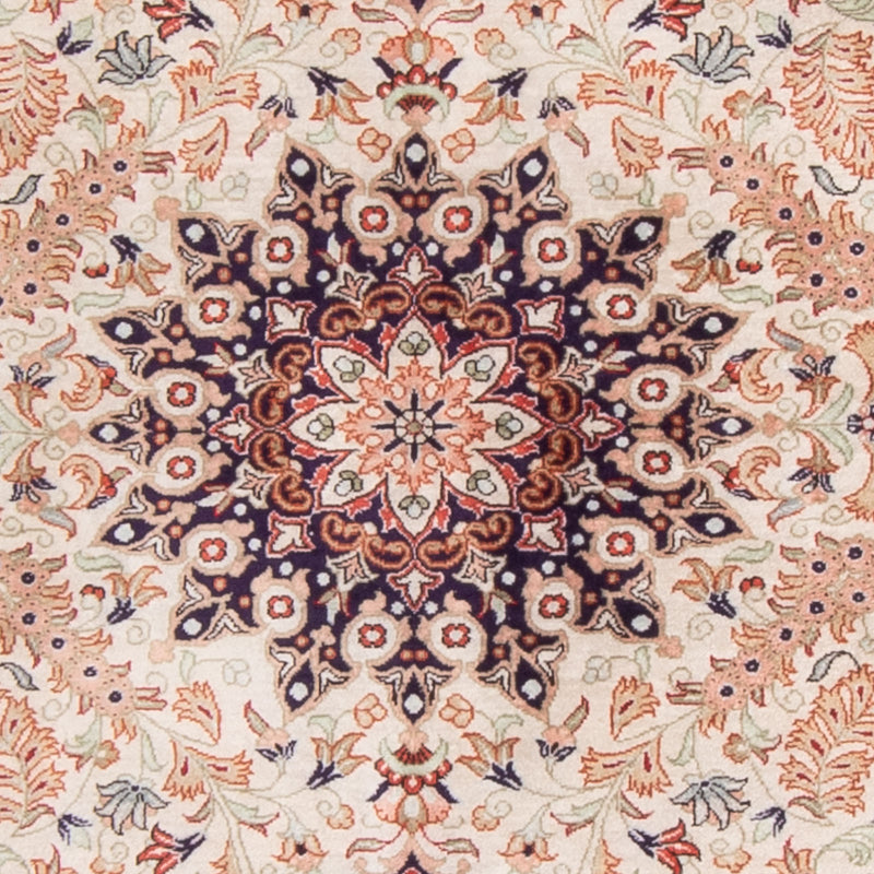 Zijden tapijt - Ghom Silk - Premium - 119 x 77 cm - beige