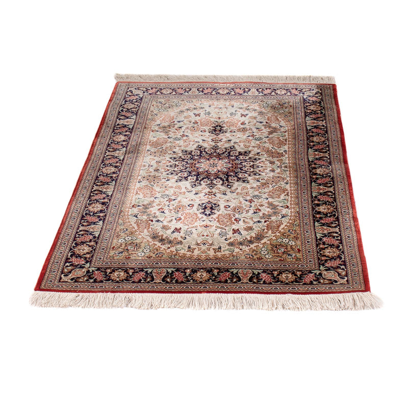 Zijden tapijt - Ghom Silk - Premium - 119 x 77 cm - beige