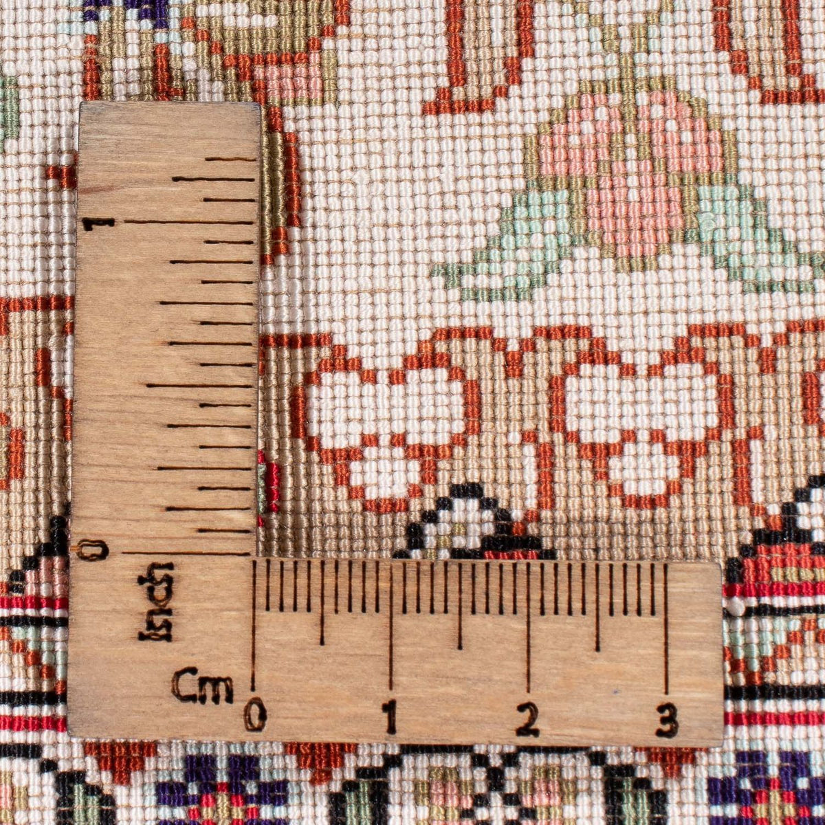 Zijden tapijt - Ghom Silk - Premium - 119 x 77 cm - beige