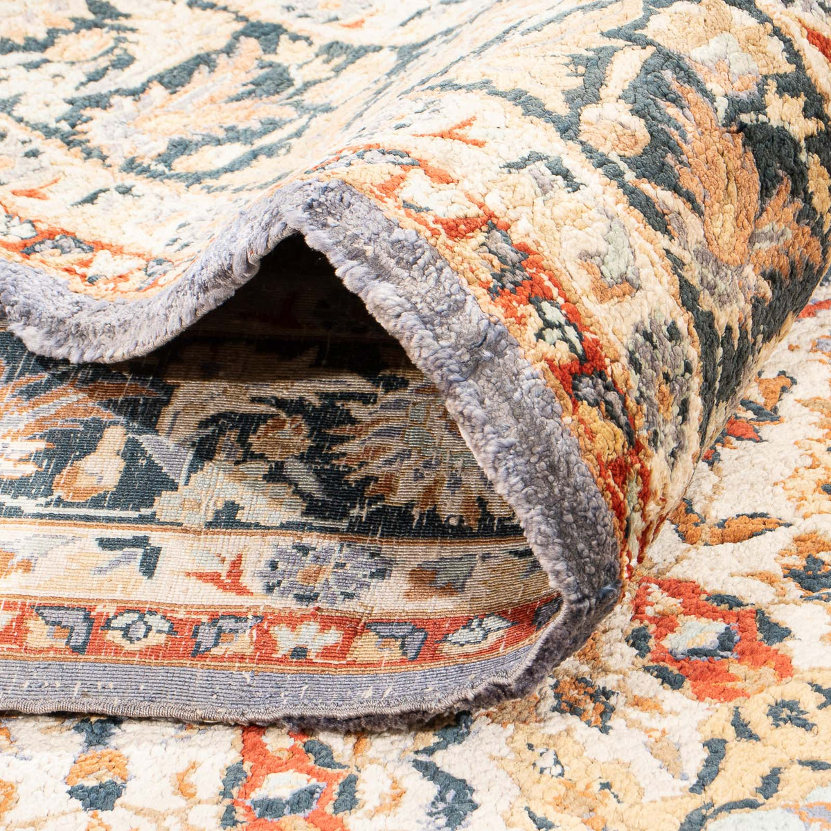 Zijden tapijt - China zijde - 154 x 94 cm - veelkleurig