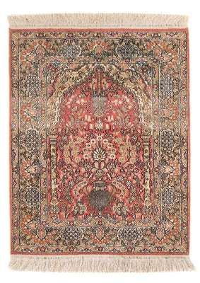 Zijden tapijt - China zijde - 86 x 64 cm - rood