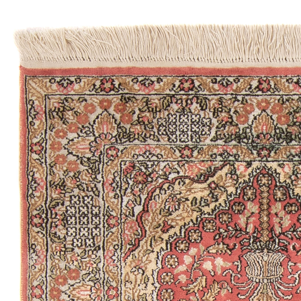 Zijden tapijt - China zijde - 86 x 64 cm - rood