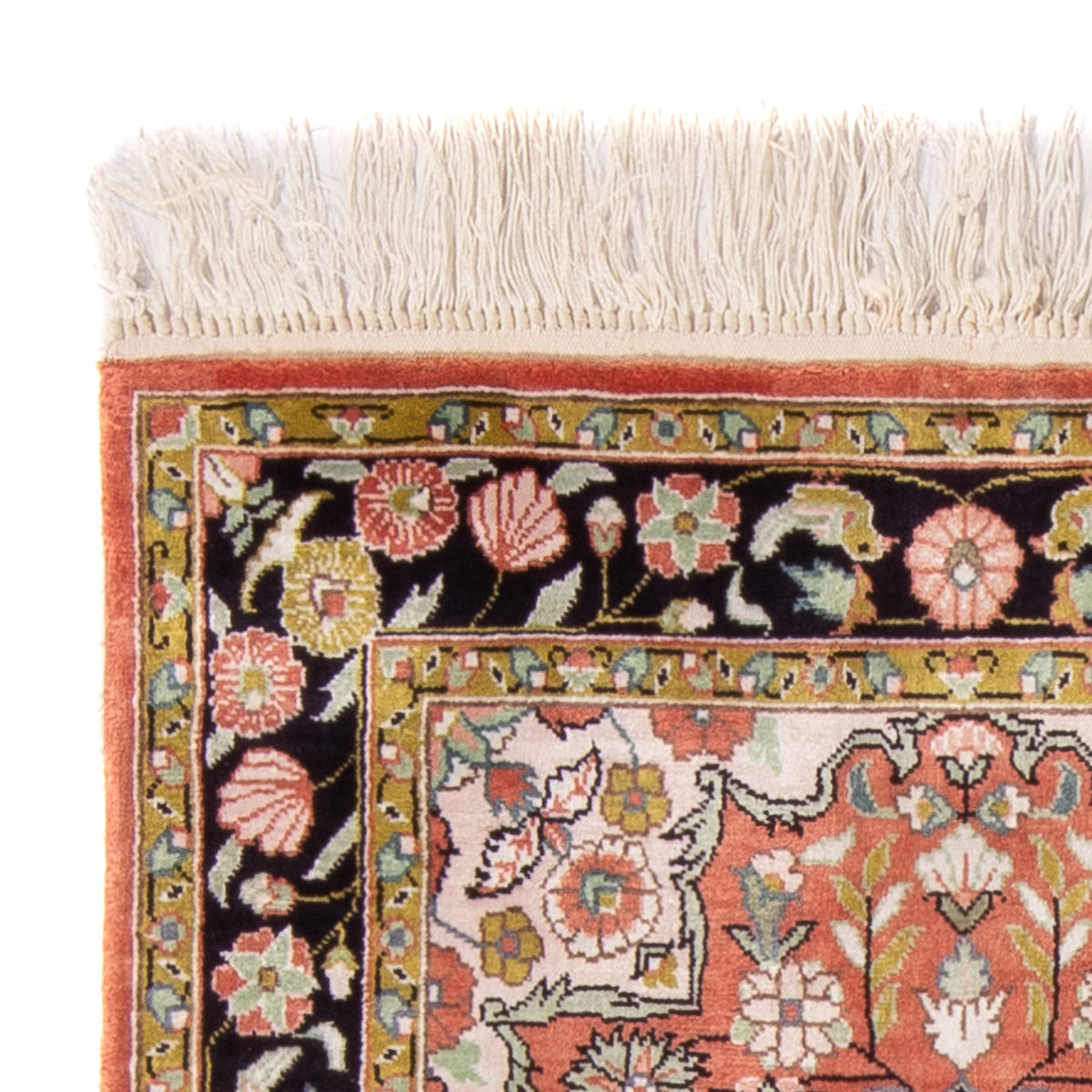 Zijden tapijt - China zijde - 93 x 62 cm - rood