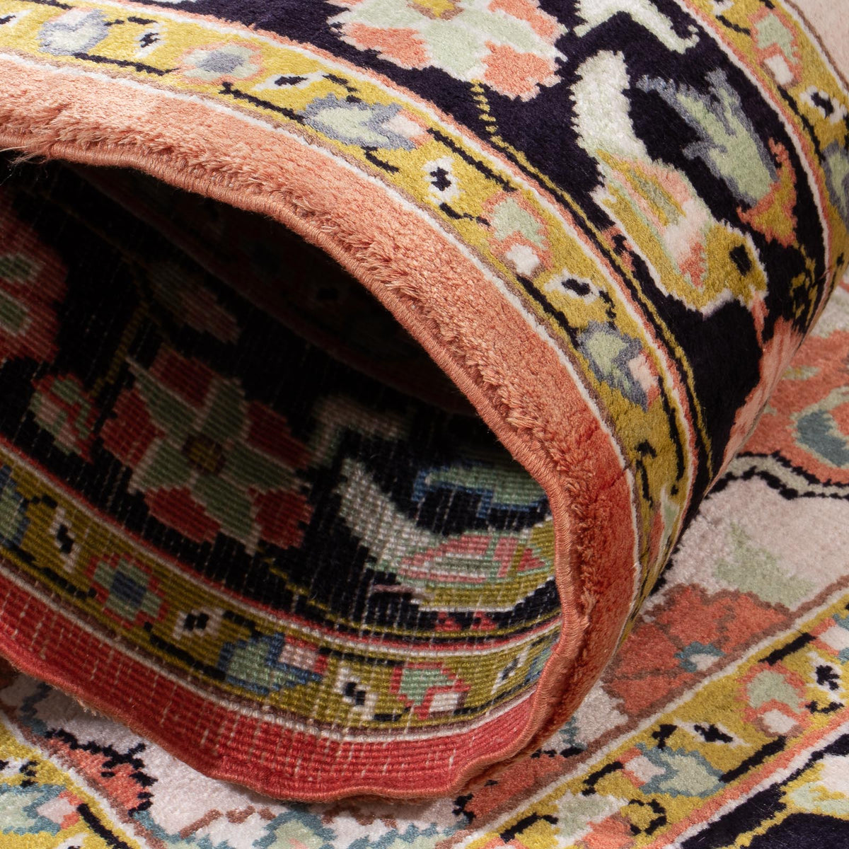 Zijden tapijt - China zijde - 93 x 62 cm - rood