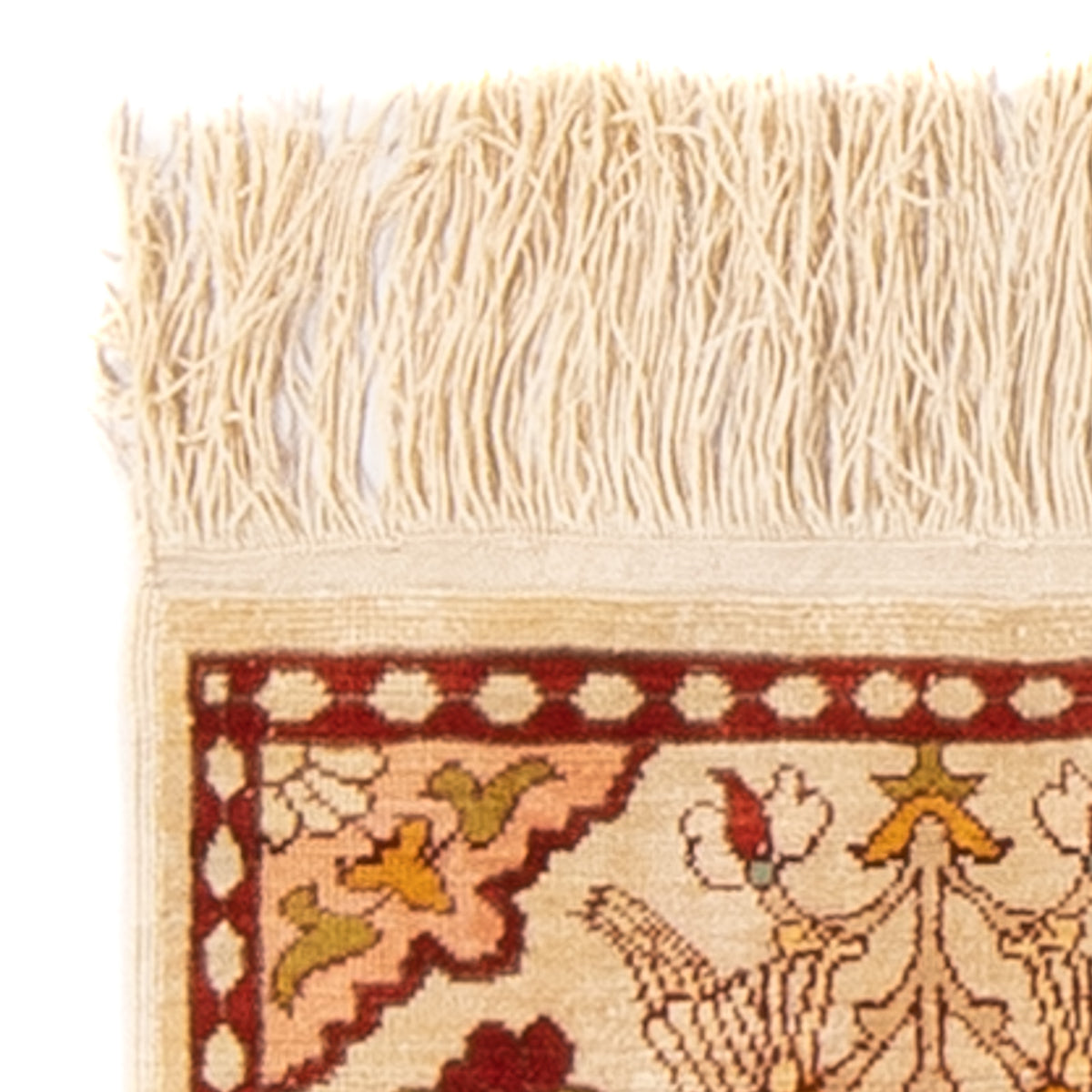 Oosters tapijt - Hereke vierkant  - 17 x 25 cm - beige