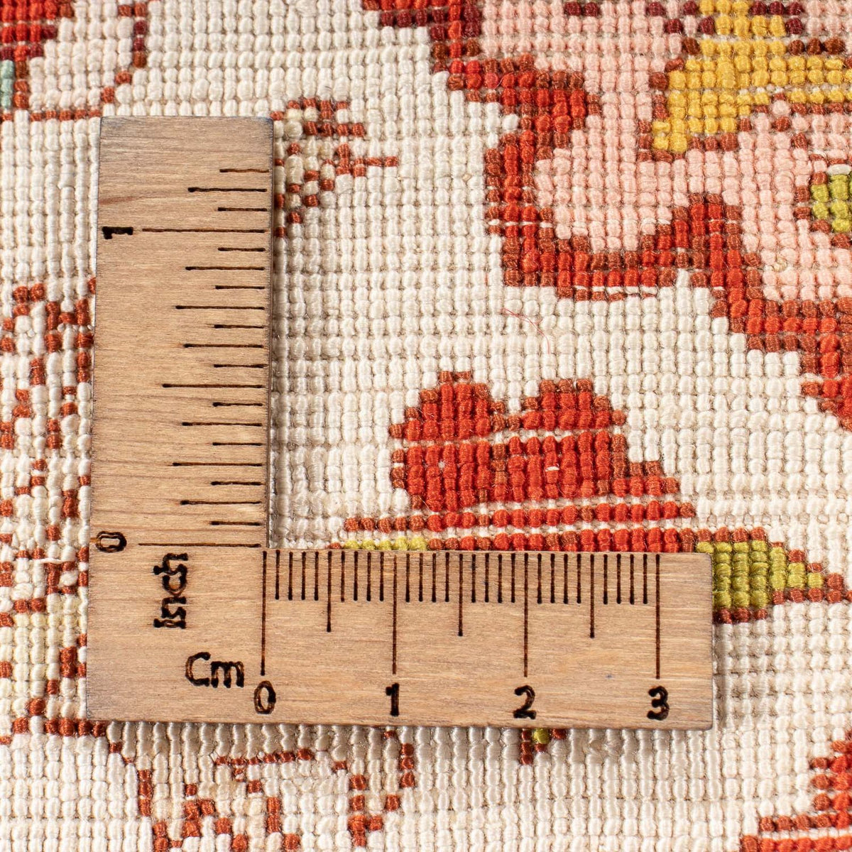 Oosters tapijt - Hereke vierkant  - 17 x 25 cm - beige