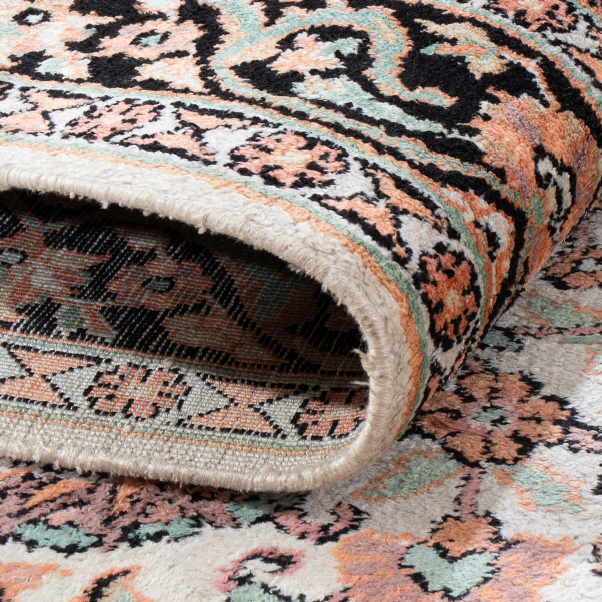 Loper Zijden tapijt - Kashmir Silk - 280 x 96 cm - roze