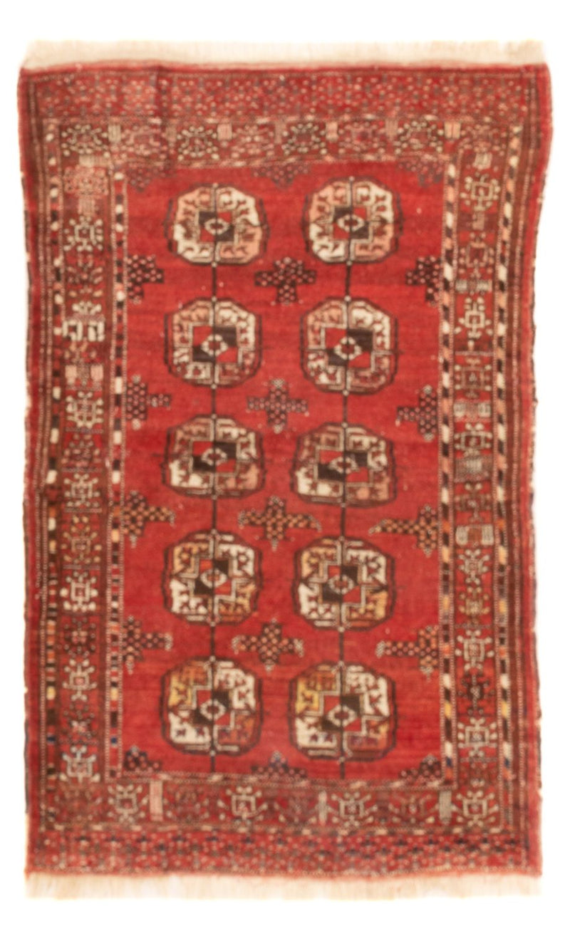 Turkaman tapijt - 121 x 83 cm - donkerrood