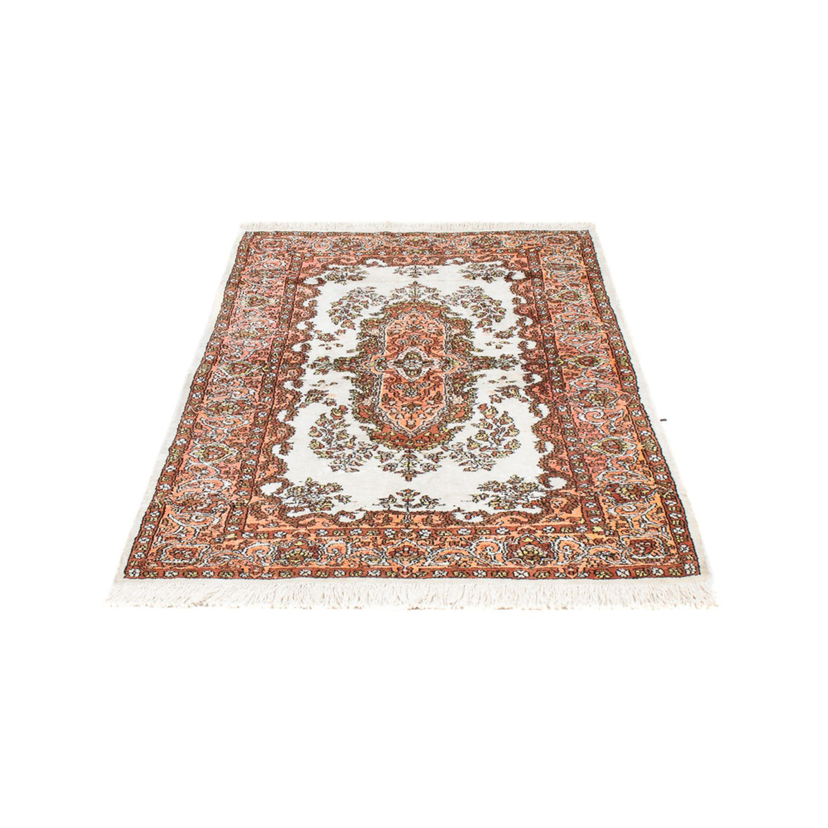 Zijden tapijt - Kashmir Silk - 158 x 93 cm - beige