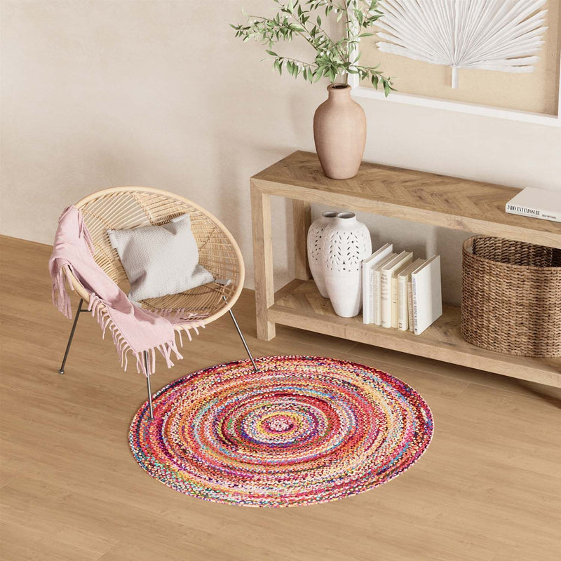 Jute tapijt Tapijt Indigo Stripy