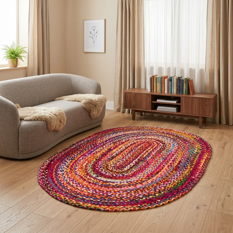Jute tapijt Tapijt Indigo Stripy