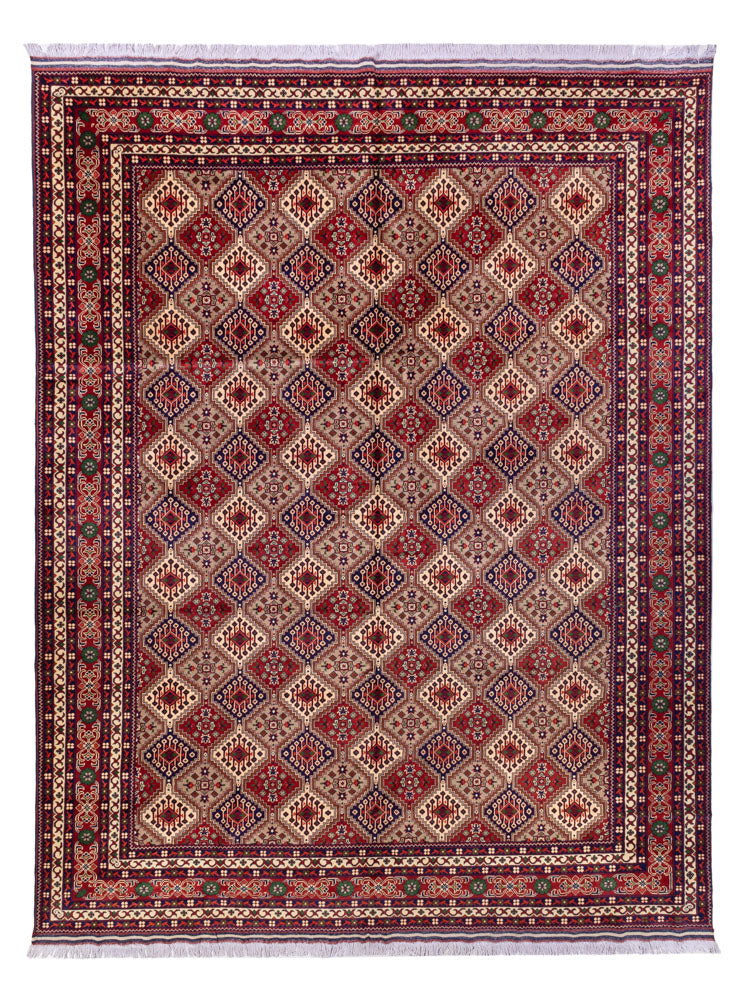Afghaans tapijt - 382 x 290 cm - donker beige