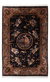 Qom Tapijt 150x230cm - Rechthoekig / Donkerblauw / 150 x 230 cm Rechthoekig