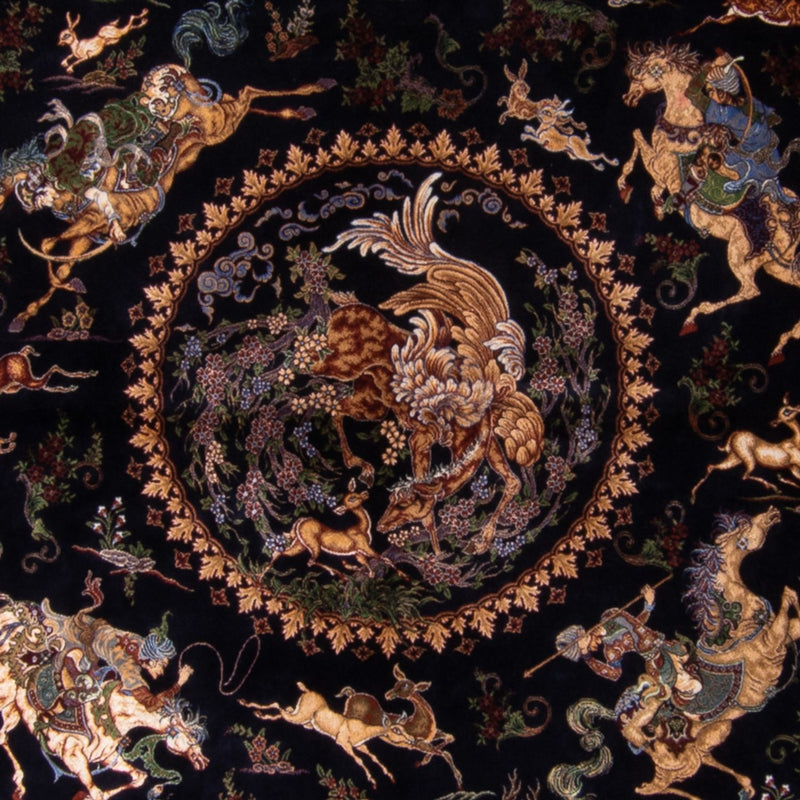 Perzisch tapijt - Ghom - 230 x 150 cm - donkerblauw