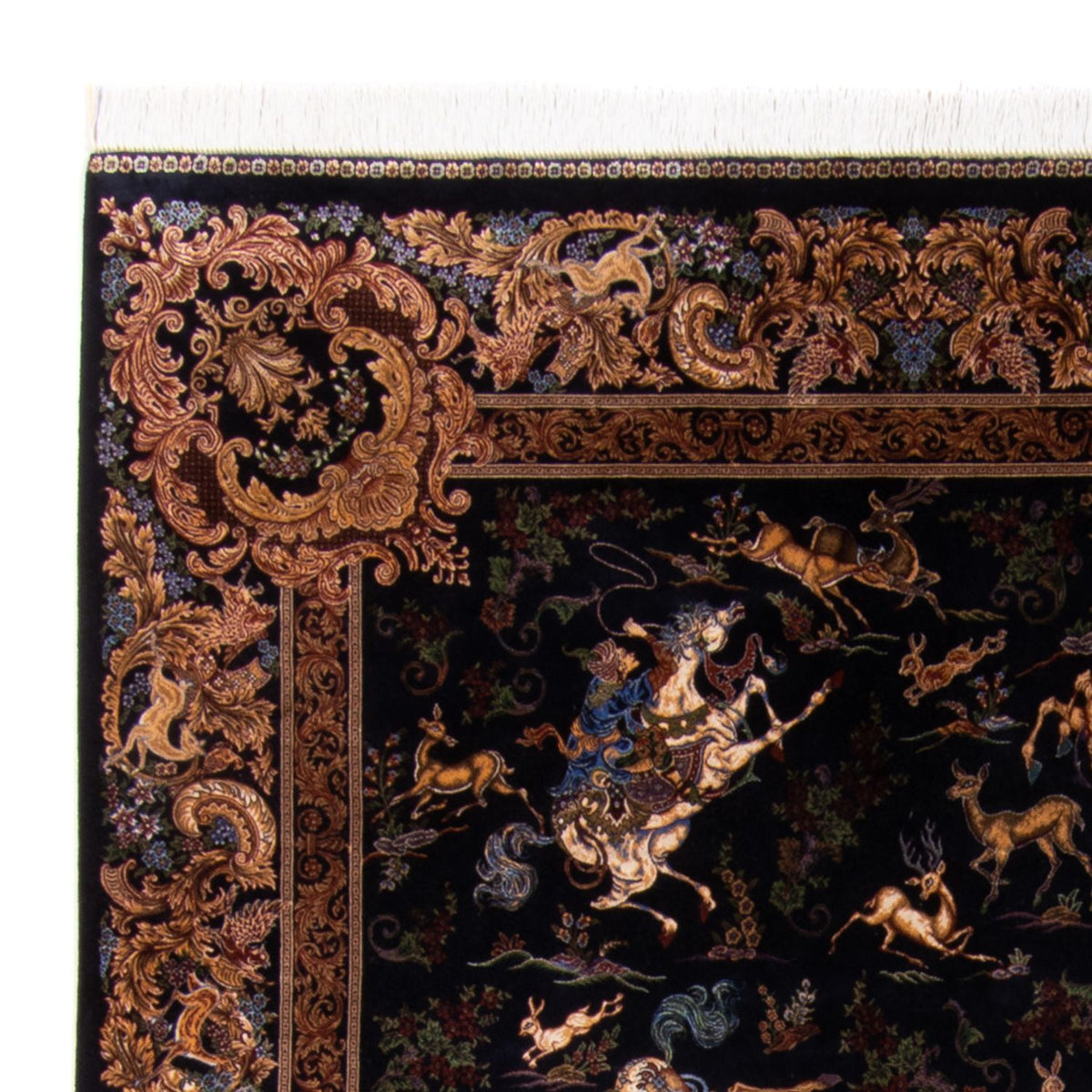 Perzisch tapijt - Ghom - 230 x 150 cm - donkerblauw