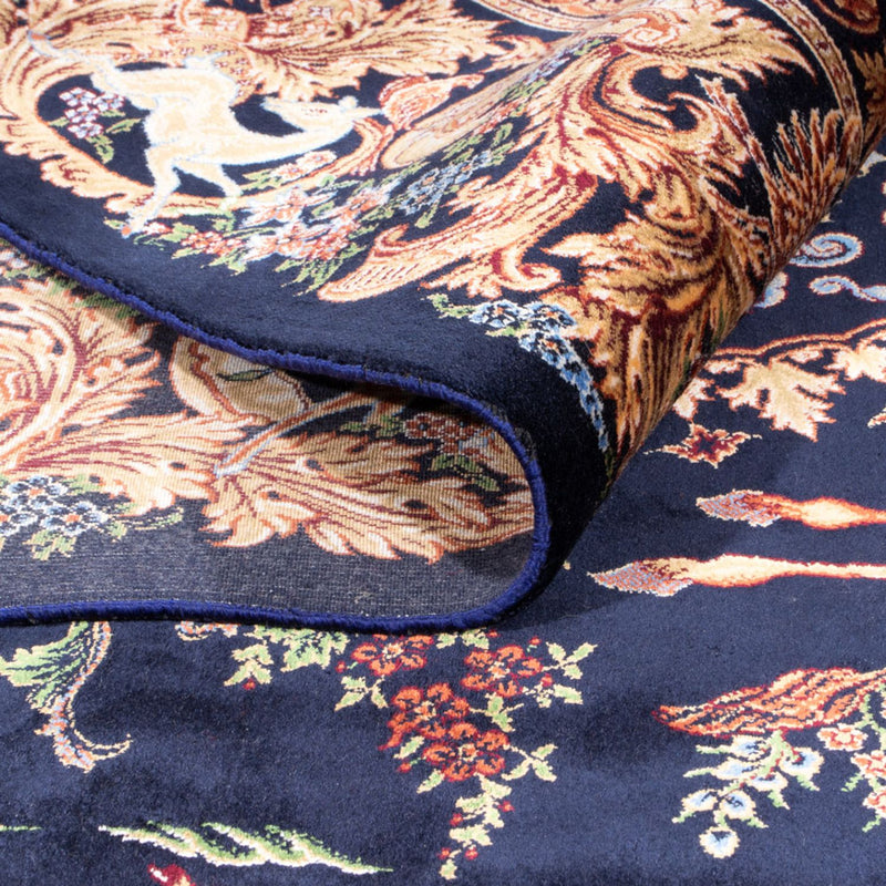 Perzisch tapijt - Ghom - 230 x 150 cm - donkerblauw